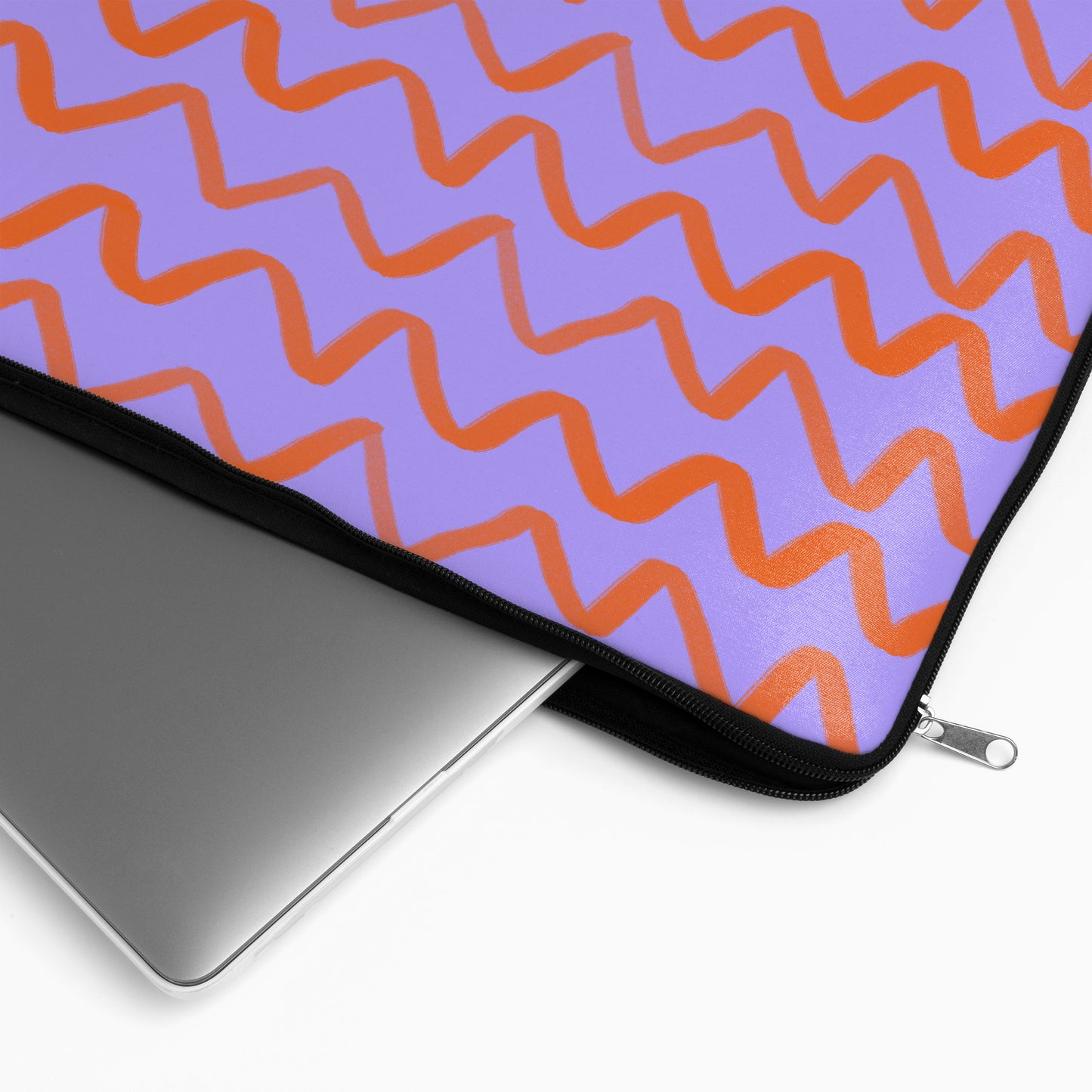 Retro Violet 60s Pattern MacBook Sleeve