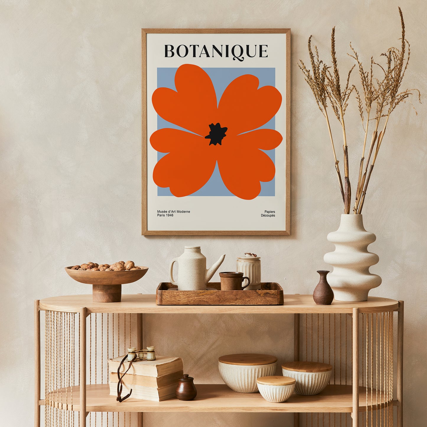 Botanique Red Flower Poster