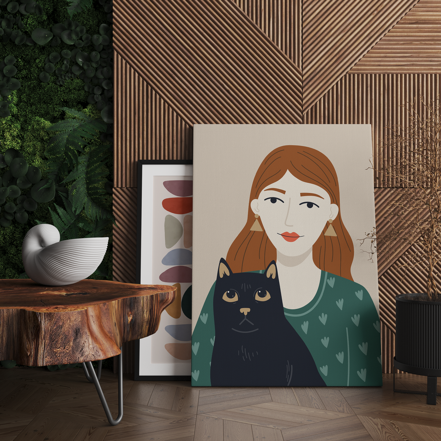 Cat Lady, Gift For Her Canvas Print