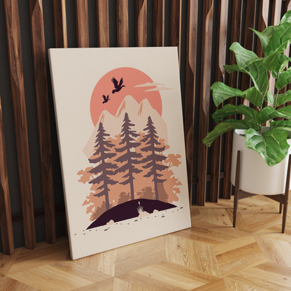 Wild Magic Forest Illustration Canvas Print