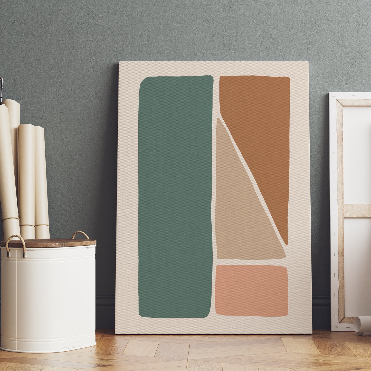 Neutral Color Blocks Canvas Print