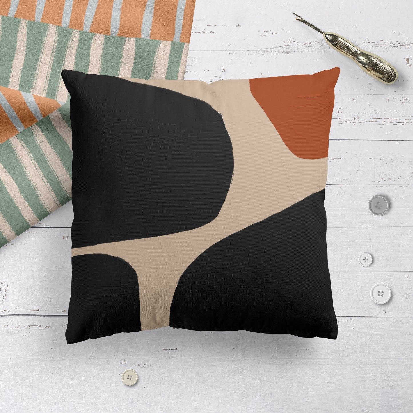 Bohemian Modern Art Throw Pillow