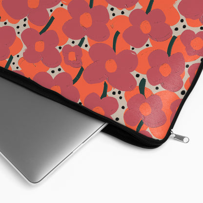 Colorful Flowers Pattern- Laptop Sleeve