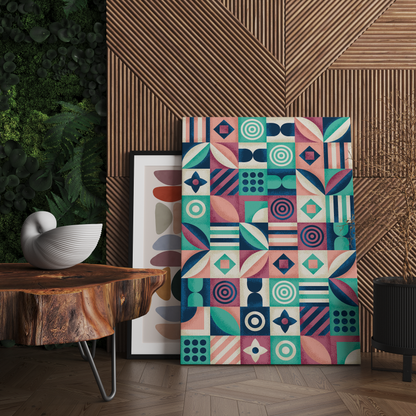 Colorful Bauhaus Inspired Canvas Print