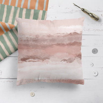 Lullaby Waves Abstract Painting Art Throw Pillow