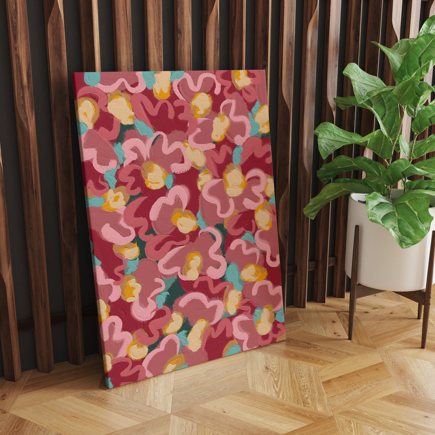 Colorful Floral Painting Canvas Print