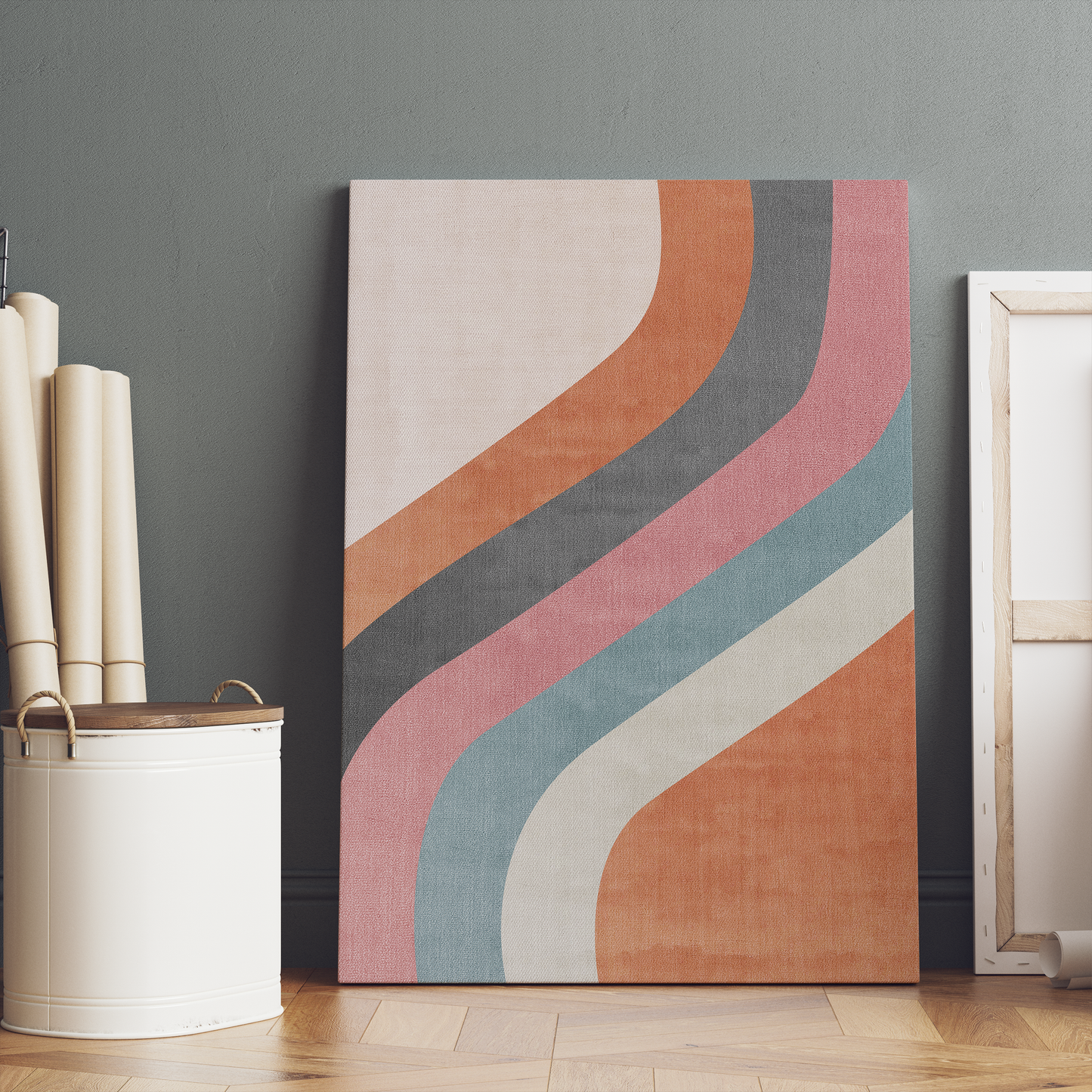 Geometric Mid Century Modern Canvas Print