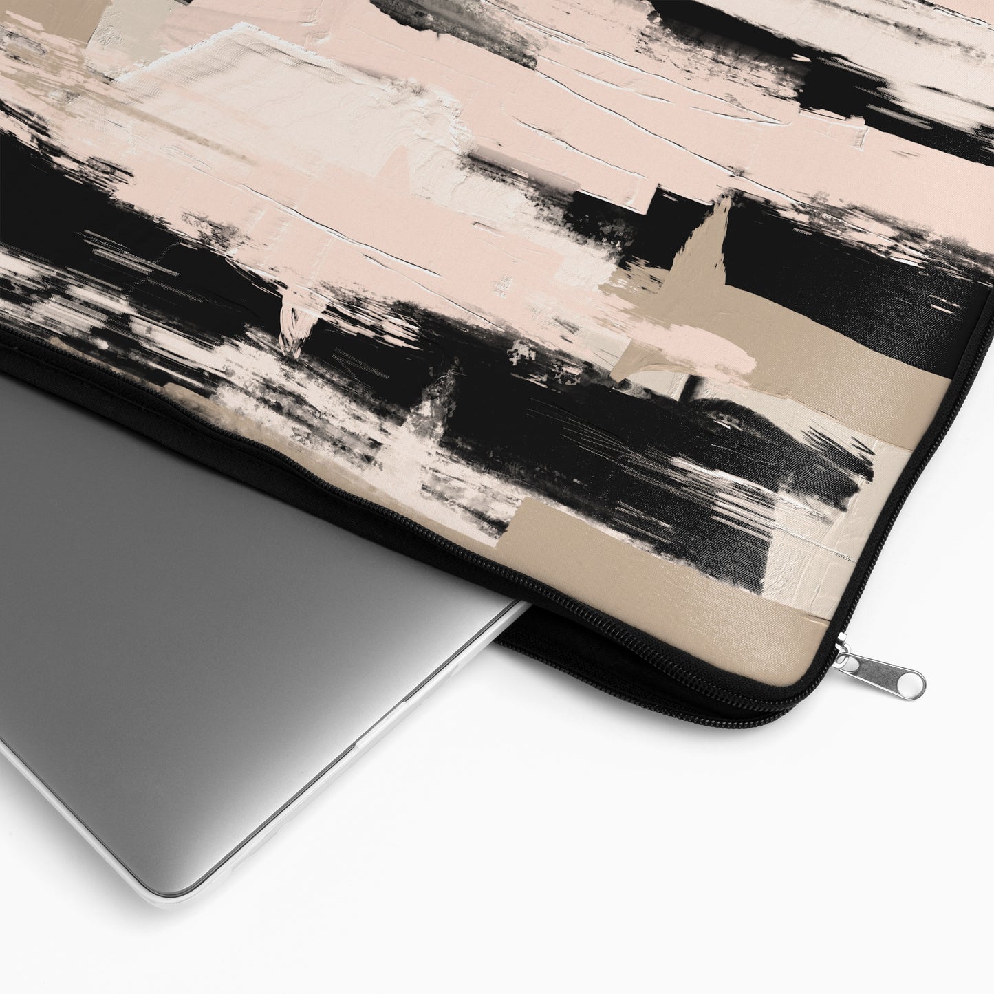 Beige Abstract Paintbrushes - Laptop Sleeve