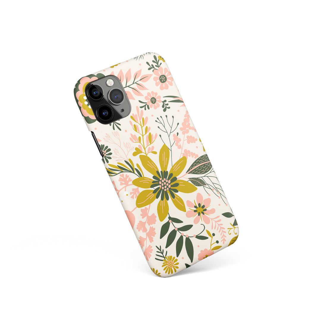 iPhone Case with Folk Floral Print