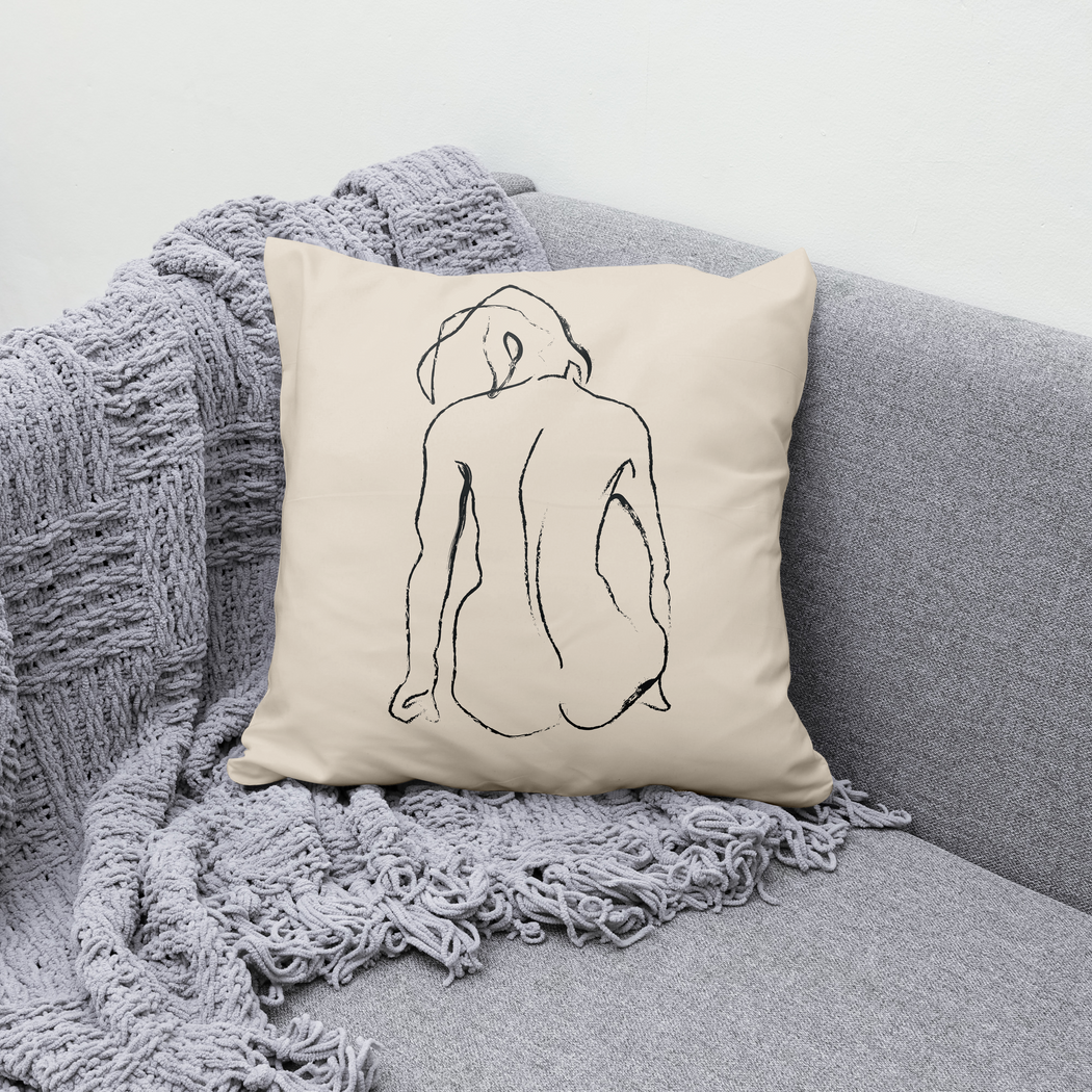 Egon Schiele Sitting Woman Throw Pillow