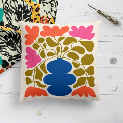 Botanical Gypsy Chic Throw Pillow