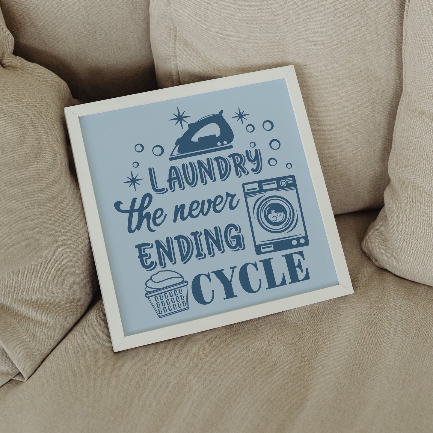 Funny Laundry Room Square Print