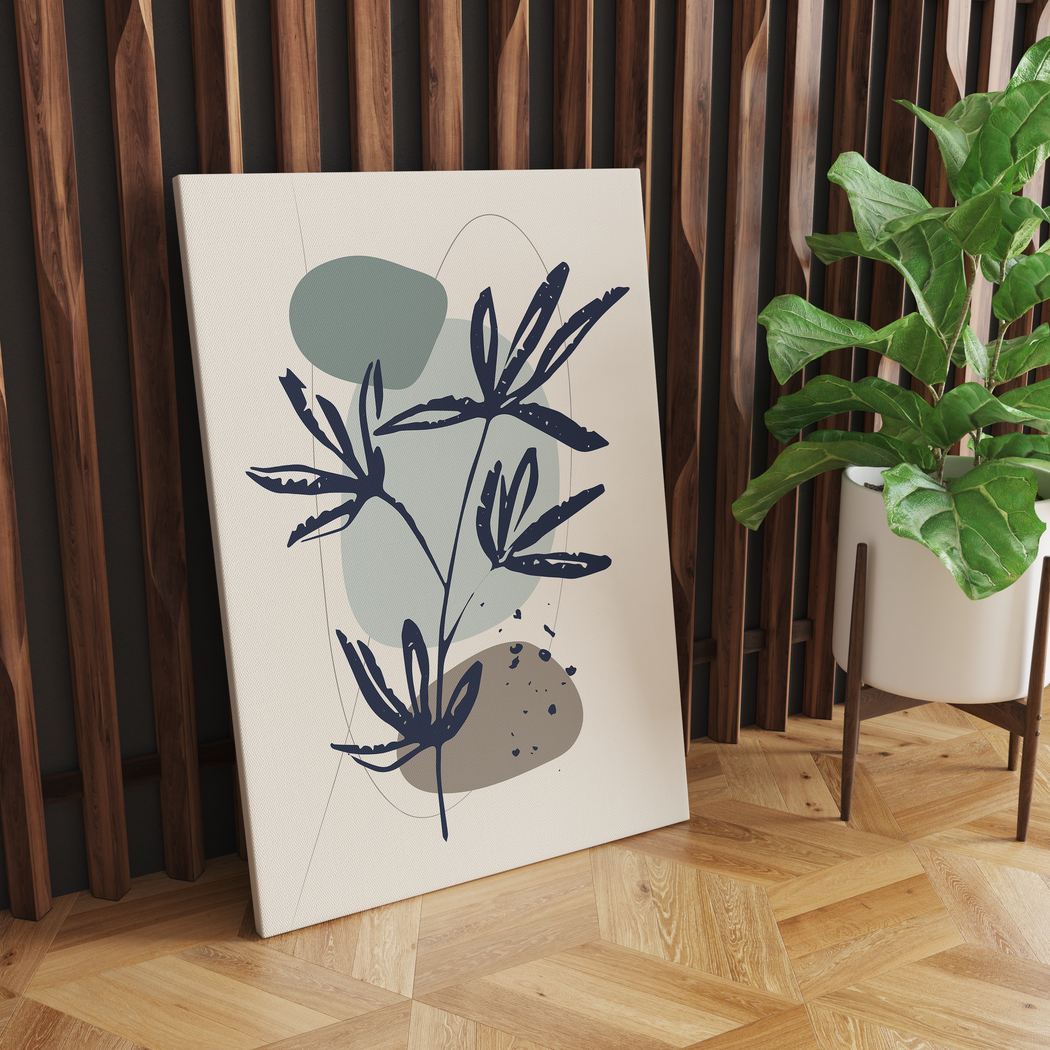Painted Nordic Modern Nature Canvas Print