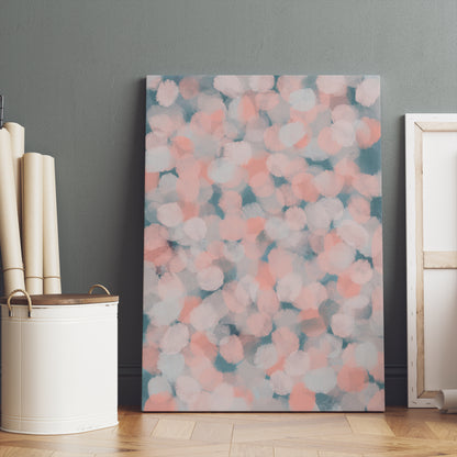 Pastel Pointillism Painting Canvas Print