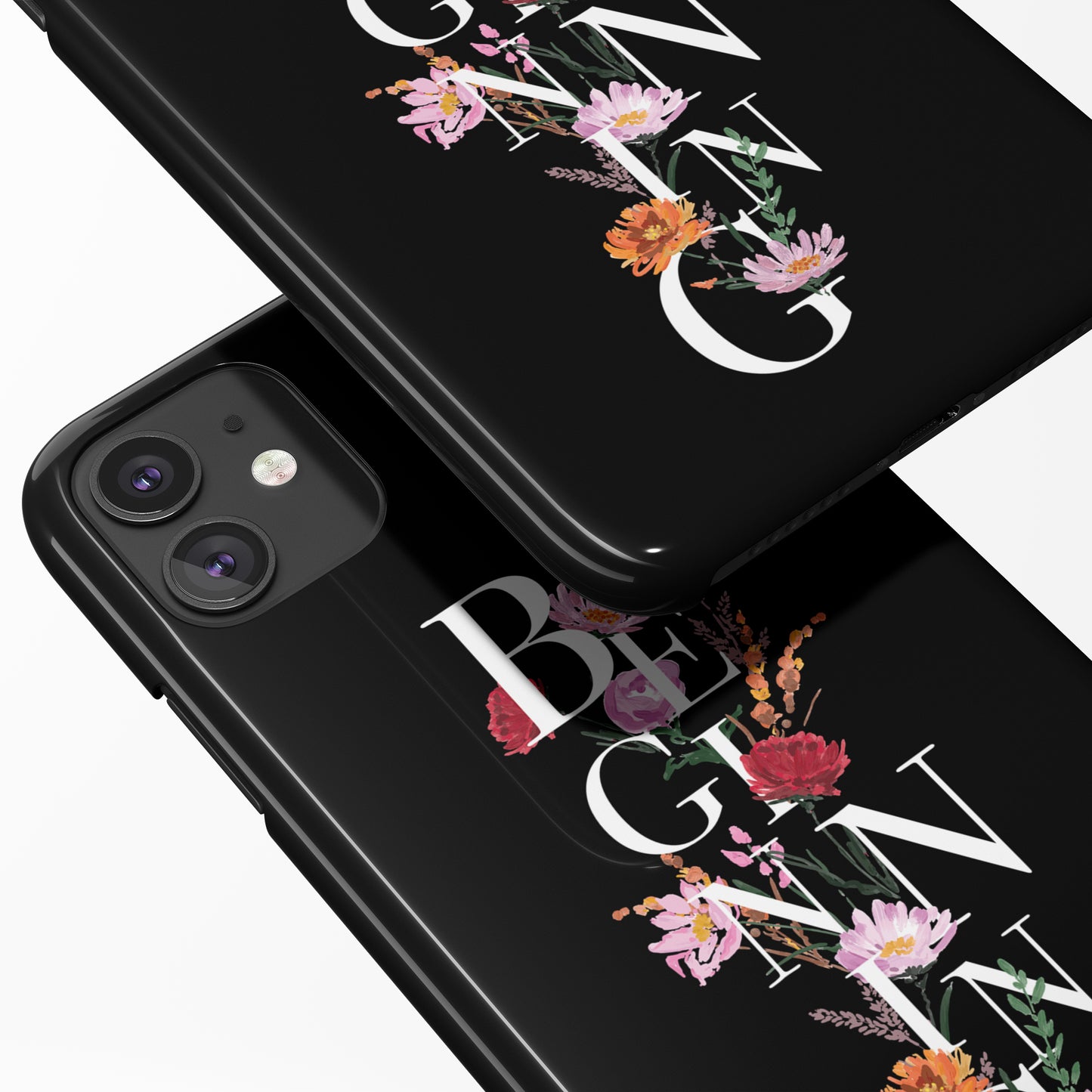 Black Beginning iPhone Case