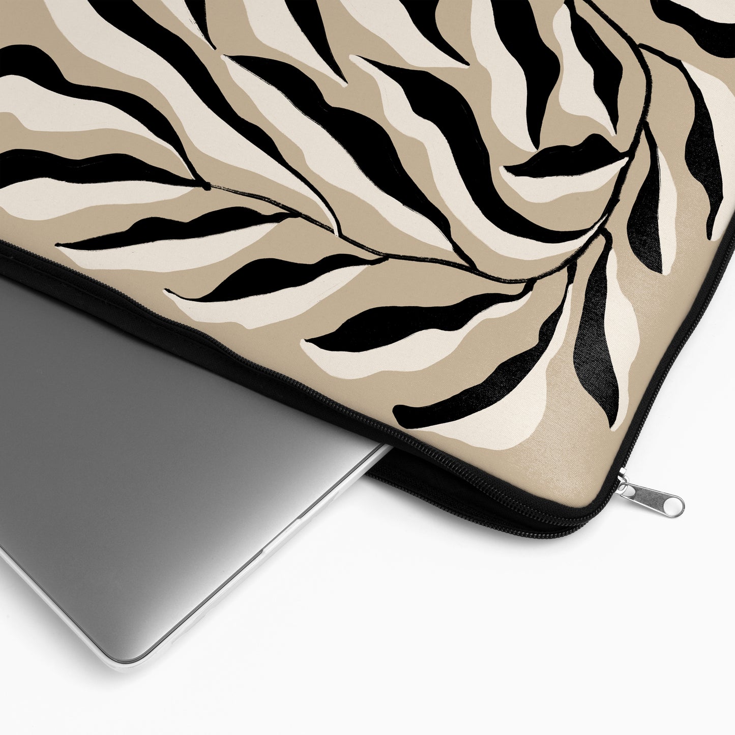 Black&Beige Botanical Art - Laptop Sleeve