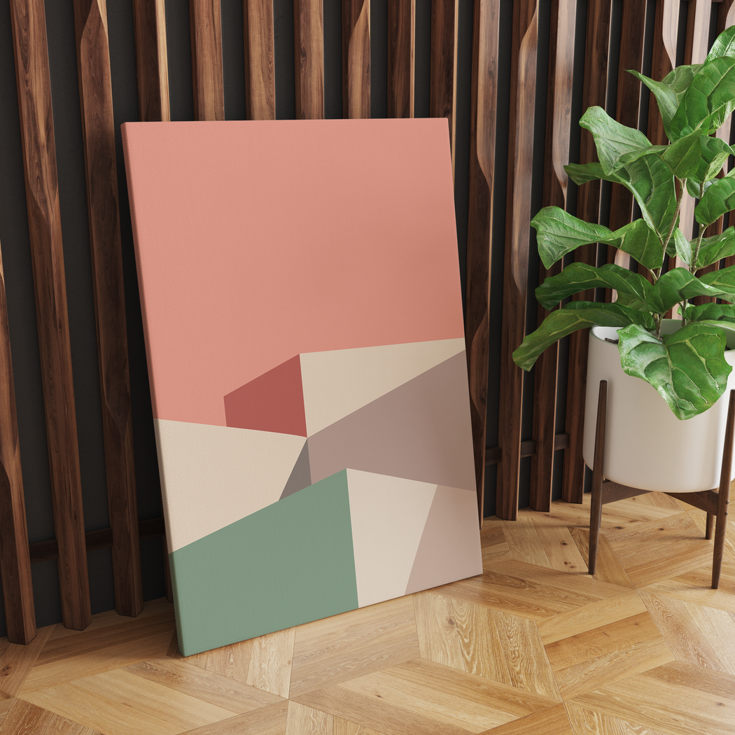 Pastel Modern Bauhaus Canvas Print