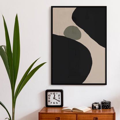 Set of 2 Black Danish Design Abstract Posters