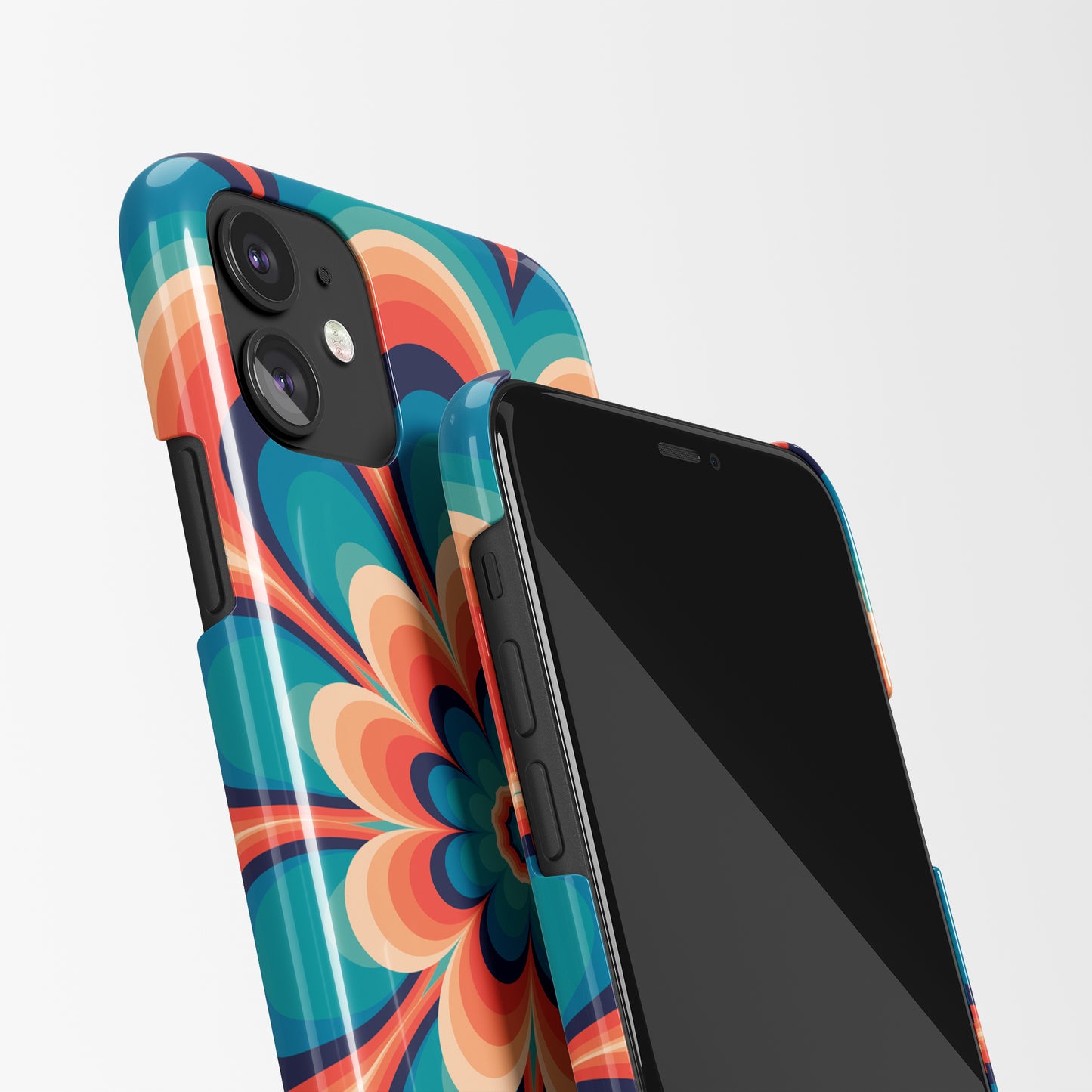 Psychodelic Colorful Flower iPhone Case