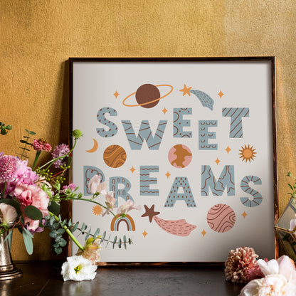 Sweet Dreams, Nursery Print