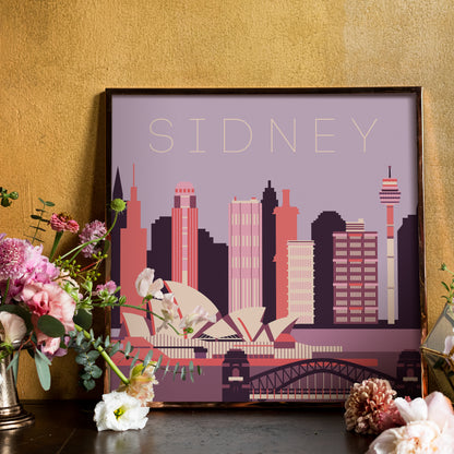 Sidney City Travel Print
