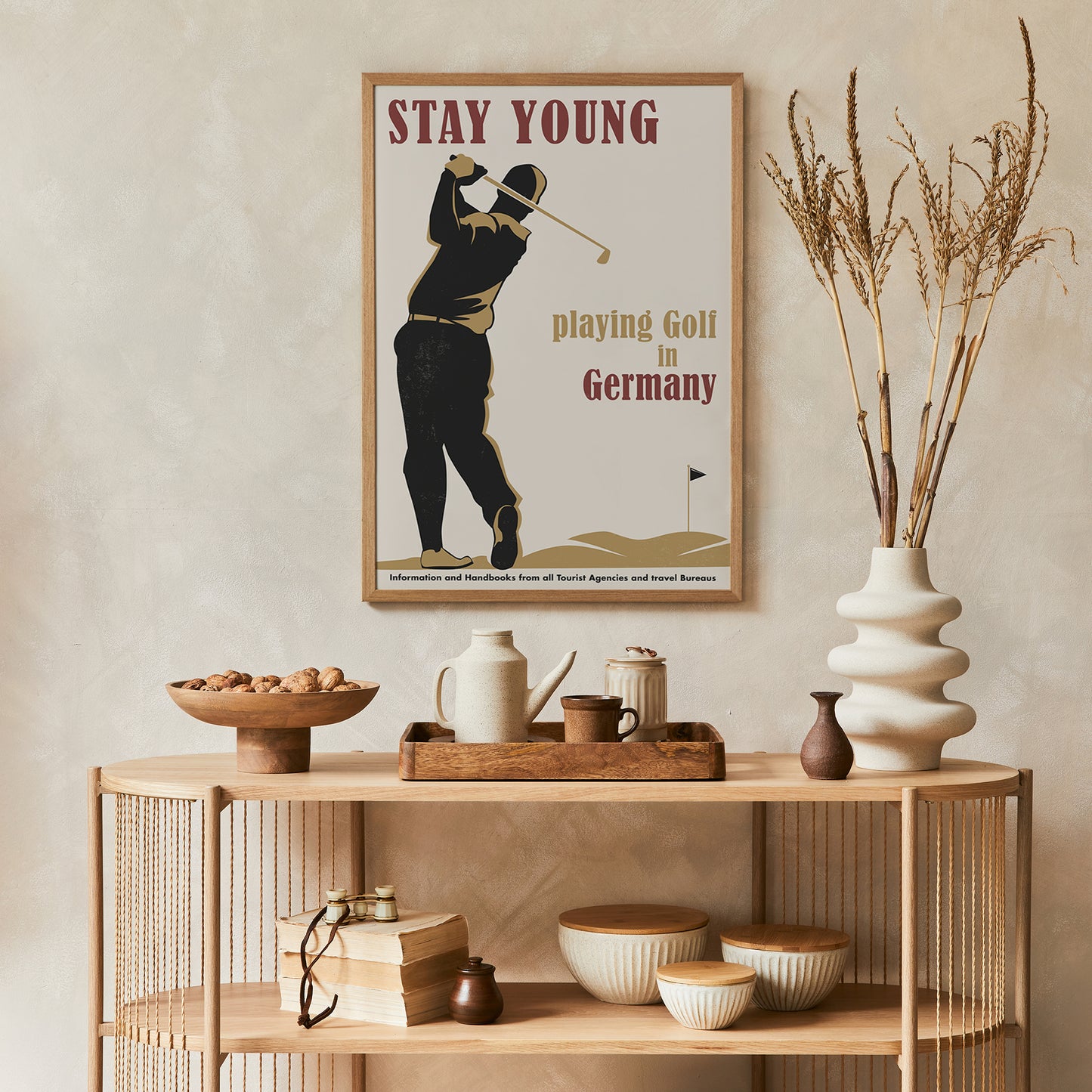 Playing Golf in Germany Poster