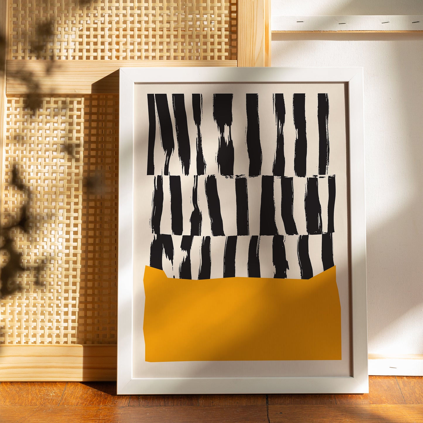 Yellow Mid Century Modern Art Print