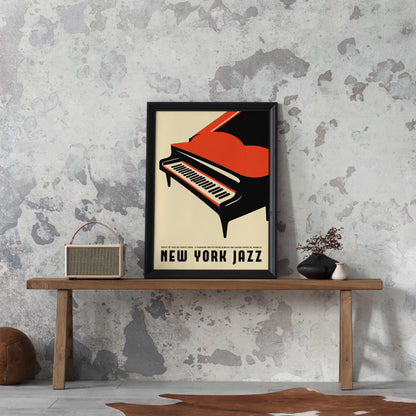 New York Jazz Piano Poster