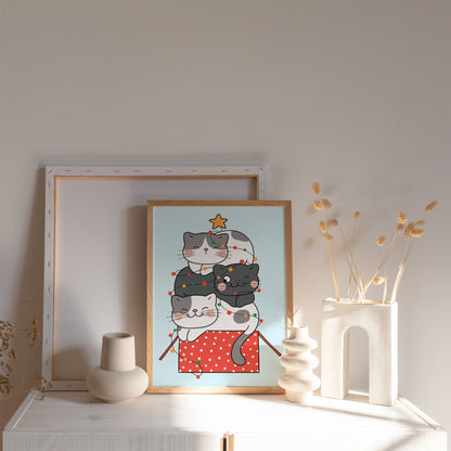 Christmas Cats Poster