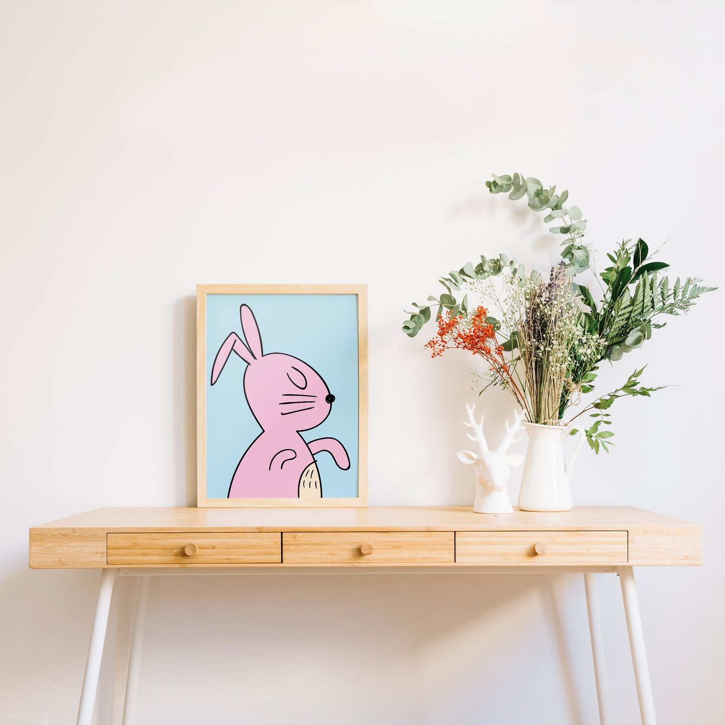 Pink Rabbit Poster