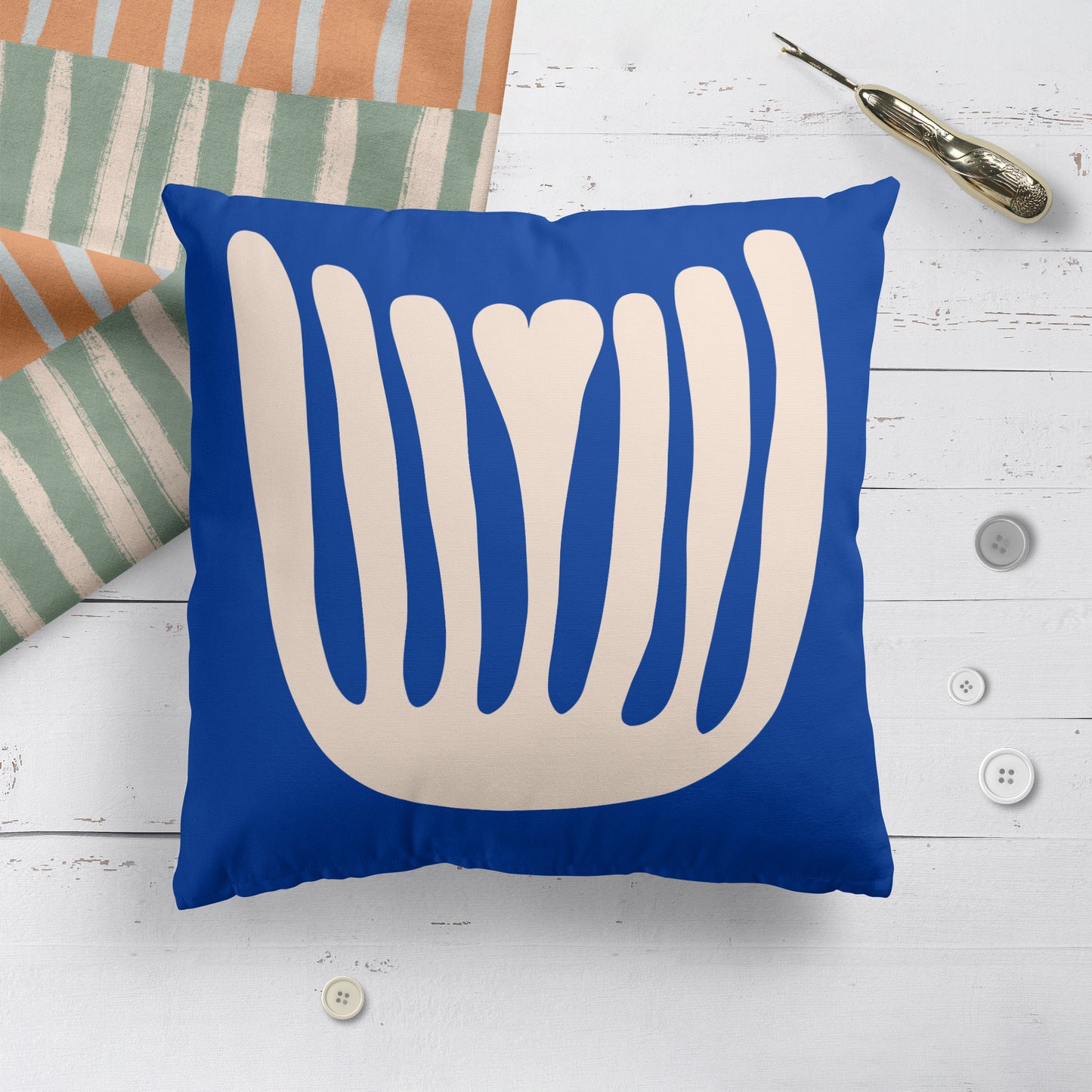 Cut Out Leaf Throw Pillow
