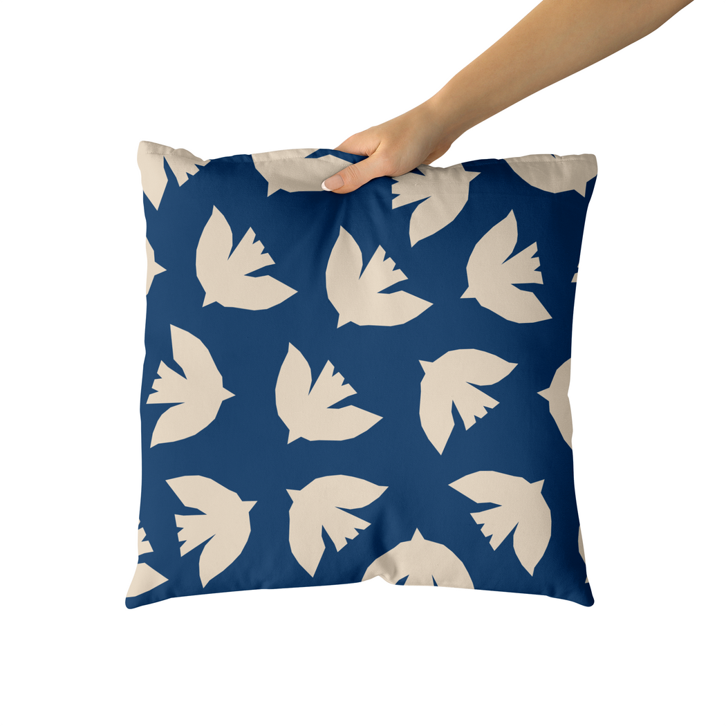 Birds Cut Outs Throw Pillow