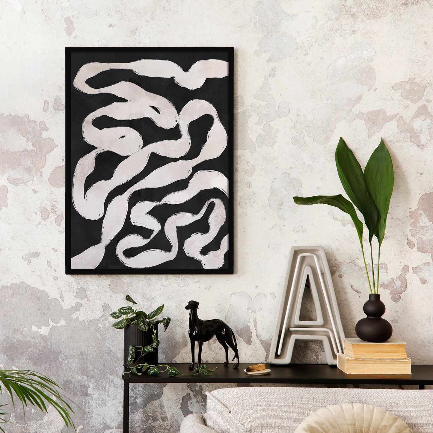 Black&White Abstract Shape Poster
