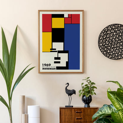 Red, Blue & Yellow Mondrian Poster
