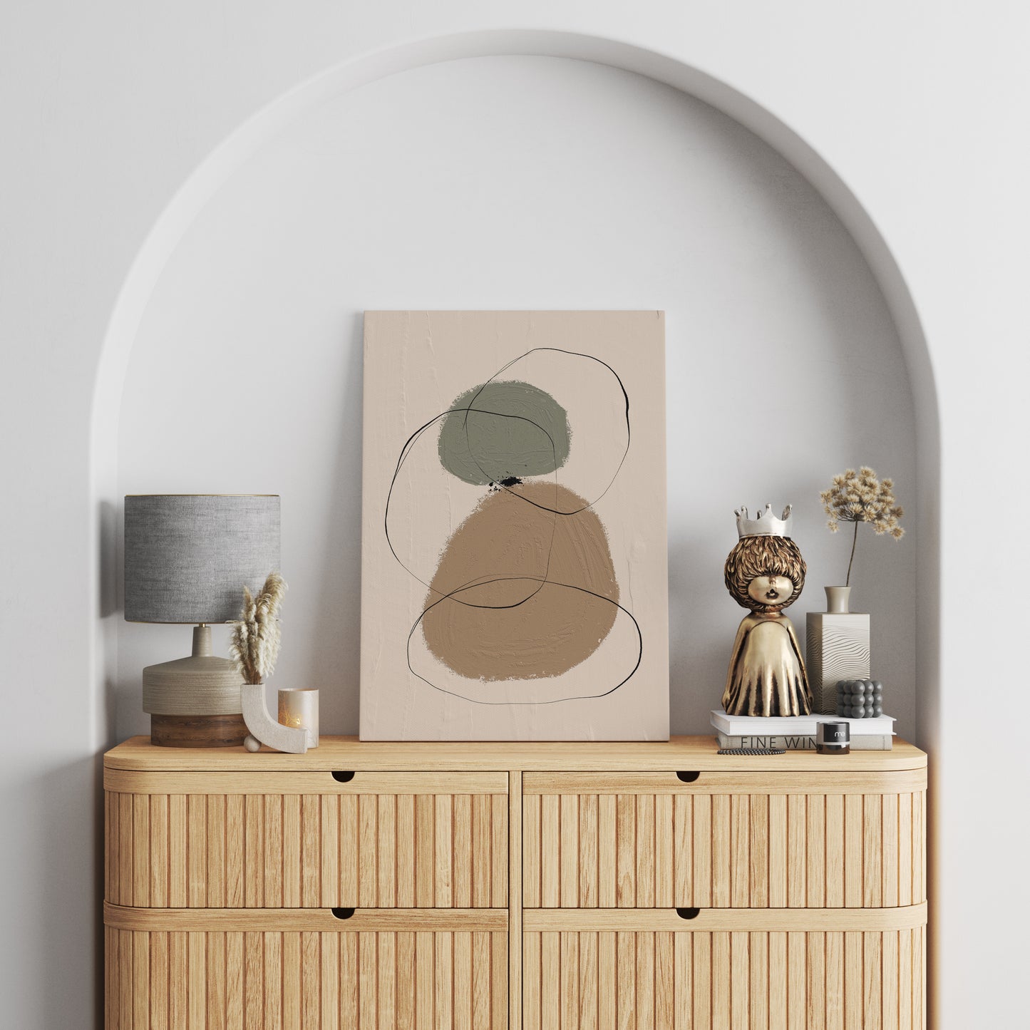 Minimalist Modern Beige Canvas Print