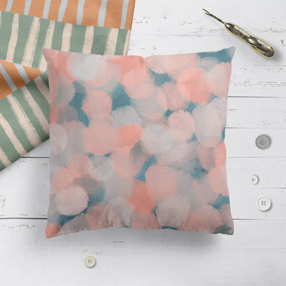 Spring Flurry Sage Mint Blue Pink Throw Pillow