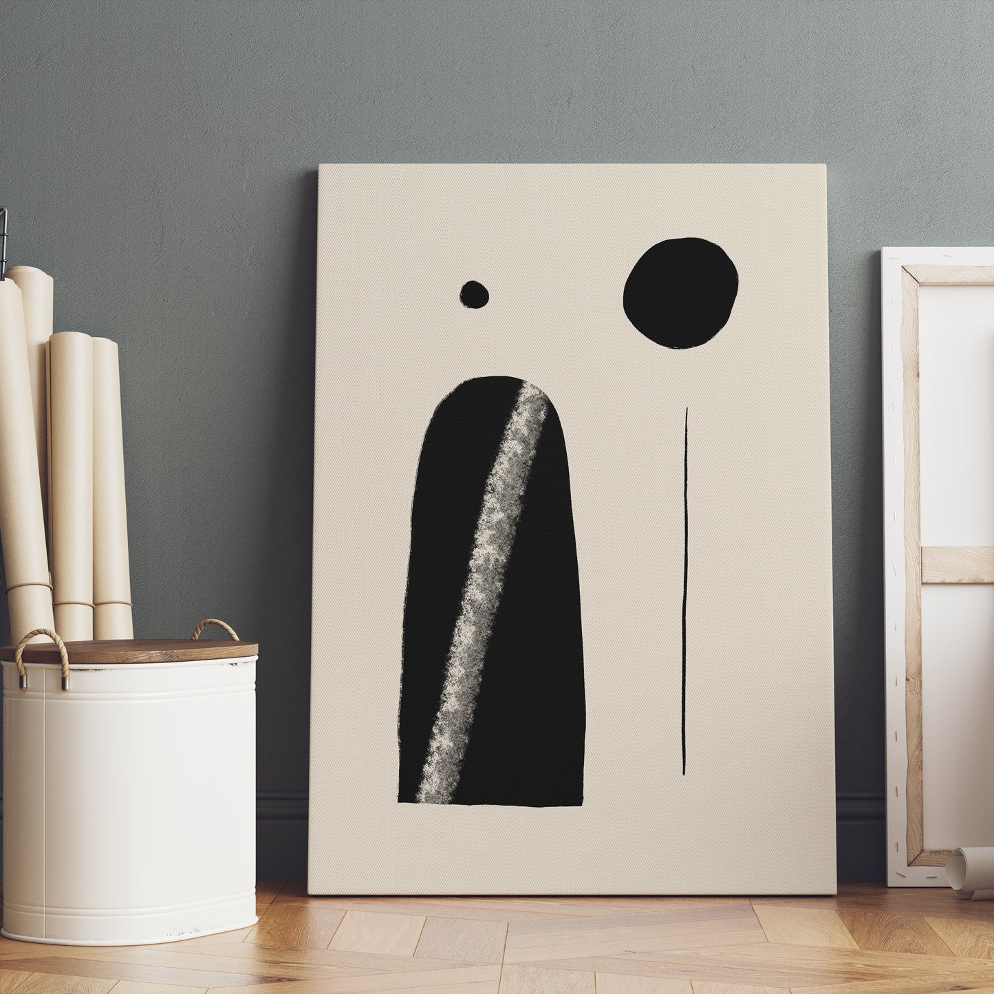 Minimalist Black Composition Canvas Print