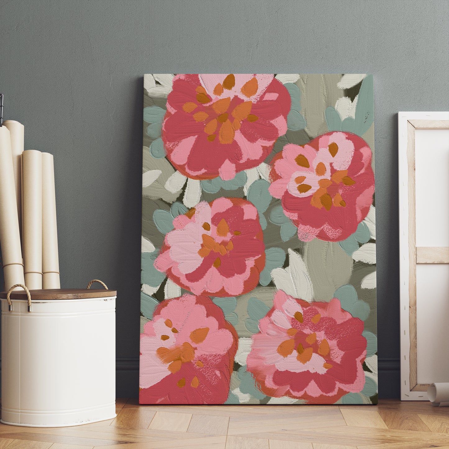 Flower Market Painting Canvas Print