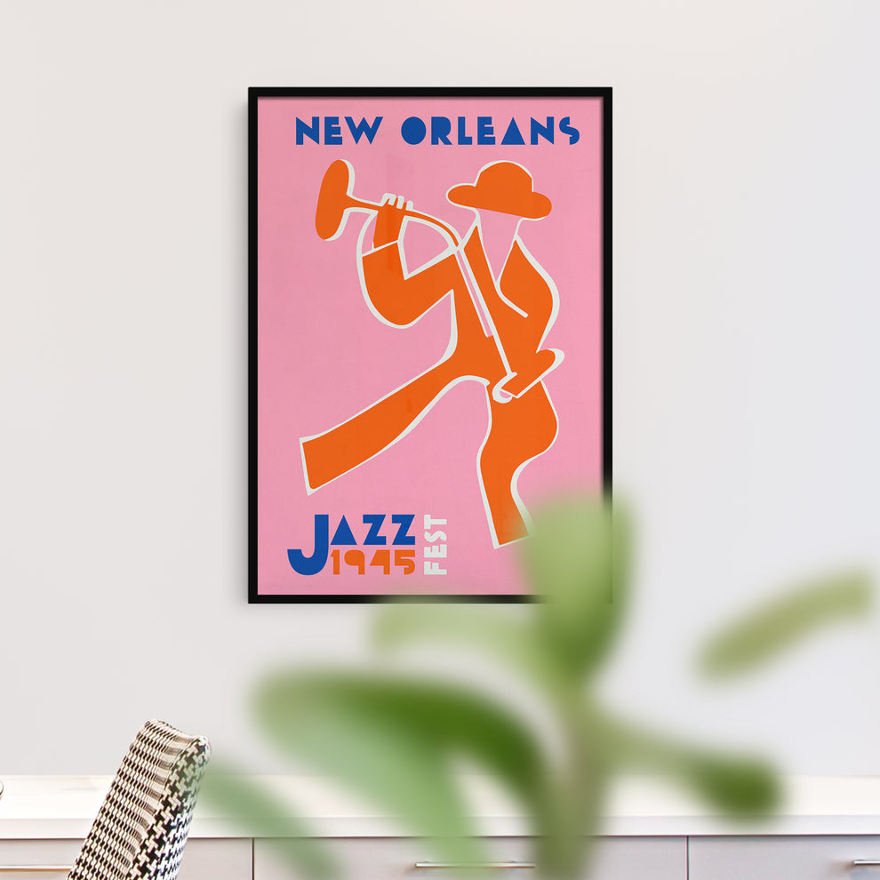 Pink New Orleans Jazz Fest Poster HypeSheriff