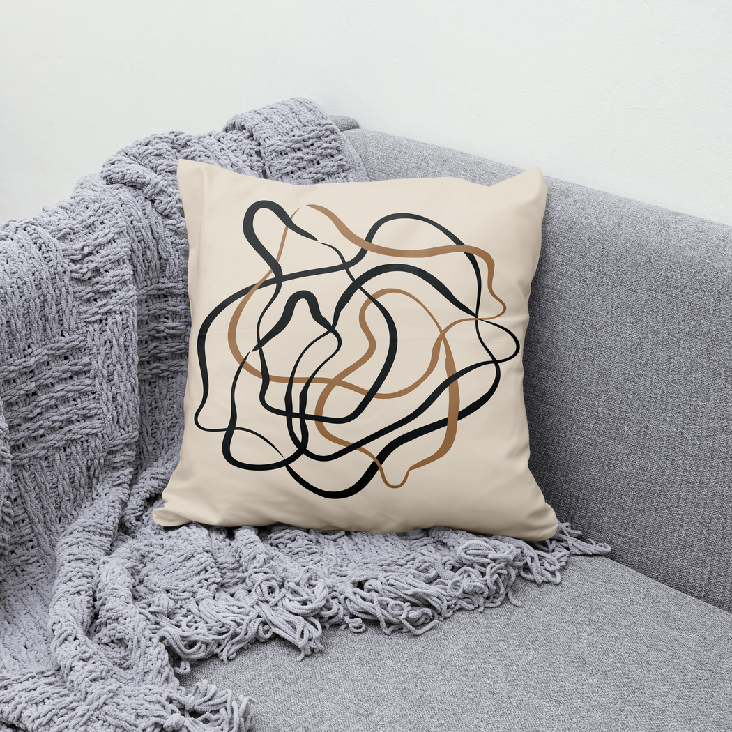 Abstract Modern Art Chaos Throw Pillow