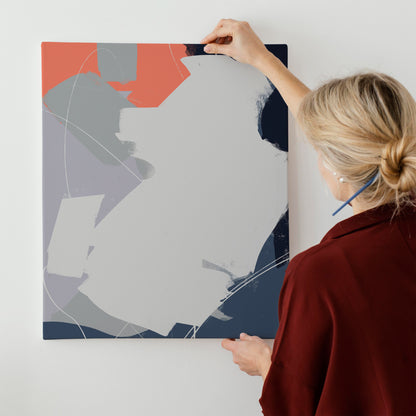 Grey Danish Abstract Canvas Print