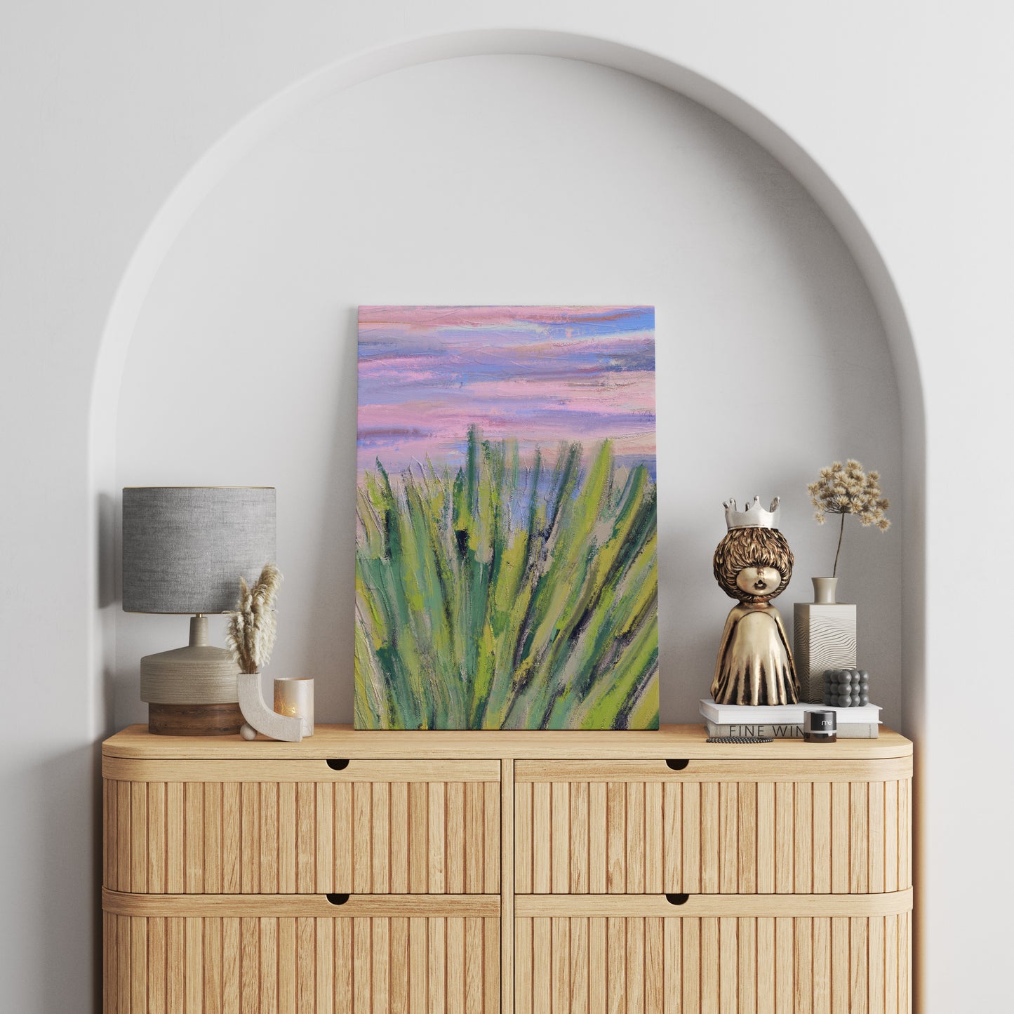 Rural Landscape Painting Canvas Print