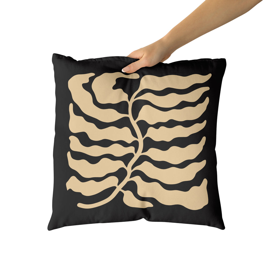 Pillow with Retro Leaf