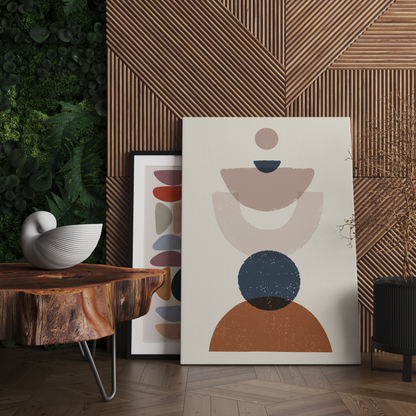 Pastel Geometric Bauhaus Canvas Print