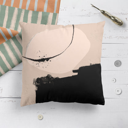 Rustic Brush Modern Art Throw Pillow