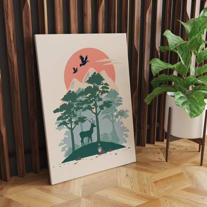 Magic Forest Nursery Illustration Canvas Print