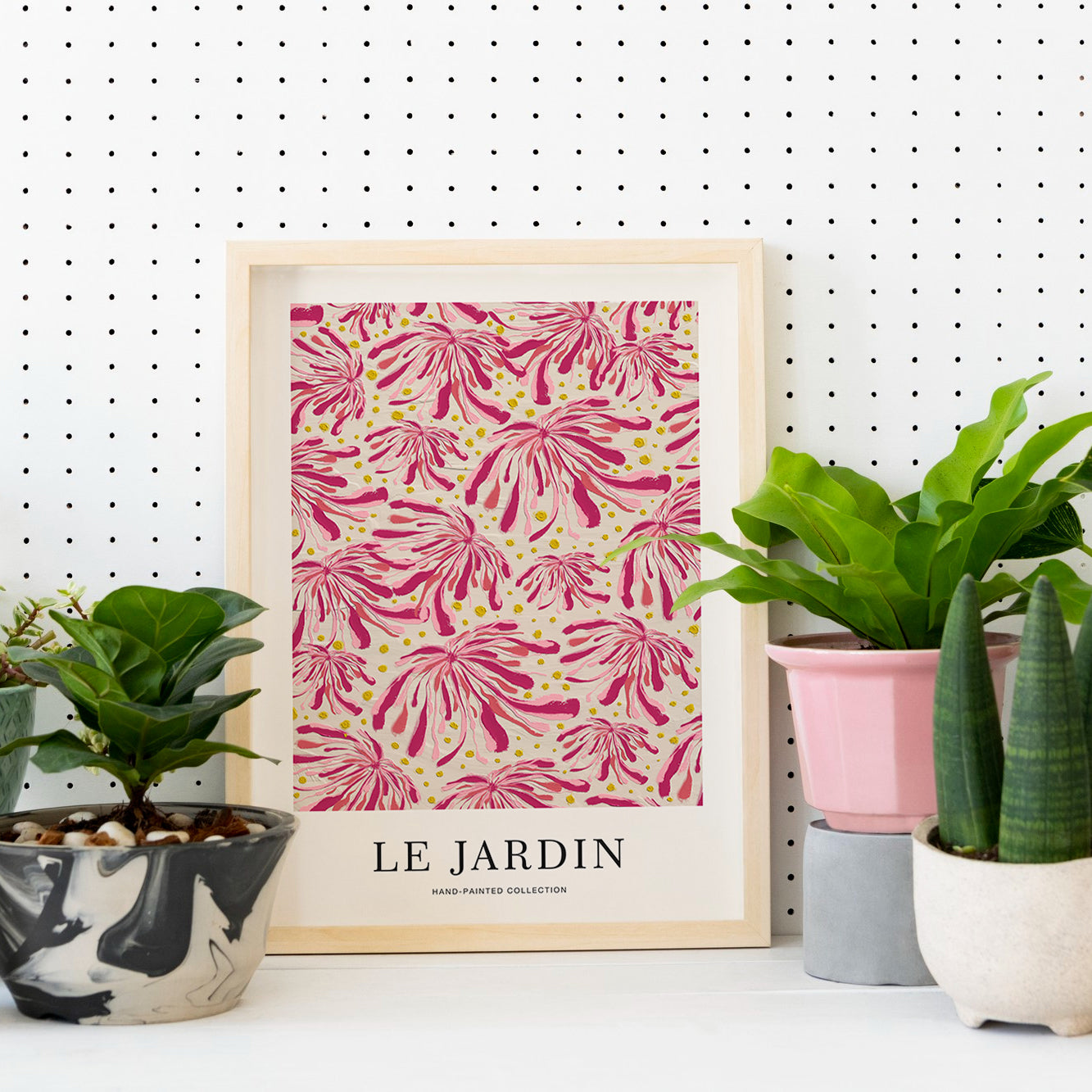 Tropical Le Jardin Botanical Garden Painted Poster