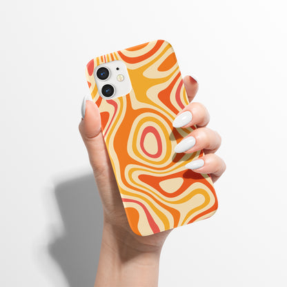Yellow Abstract Groovy iPhone Case