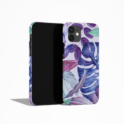 Violet Monstera Jungle iPhone Case