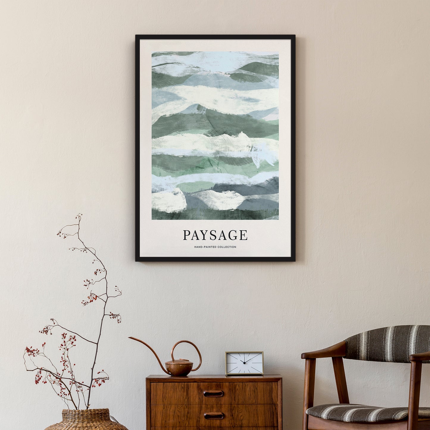 Wavy Paysage No5 Handdrawn Poster